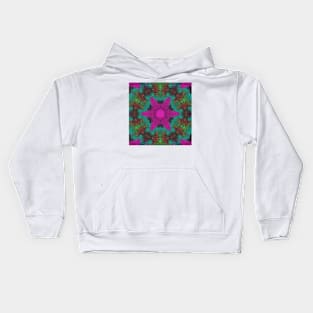 Psychedelic Hippie Purple Cyan and Green Kids Hoodie